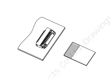 翻蓋臥貼0.5mm Pitch H1.0