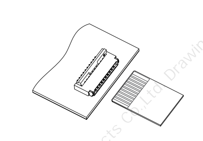 后翻蓋臥貼0.5mm Pitch H1.0 