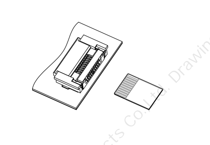 翻蓋臥貼0.5mm Pitch H2.7